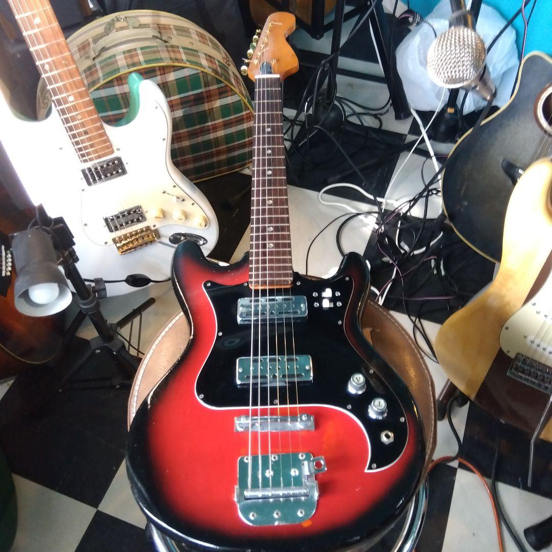 エレキギター レッド/ブラック ソリッドボディ