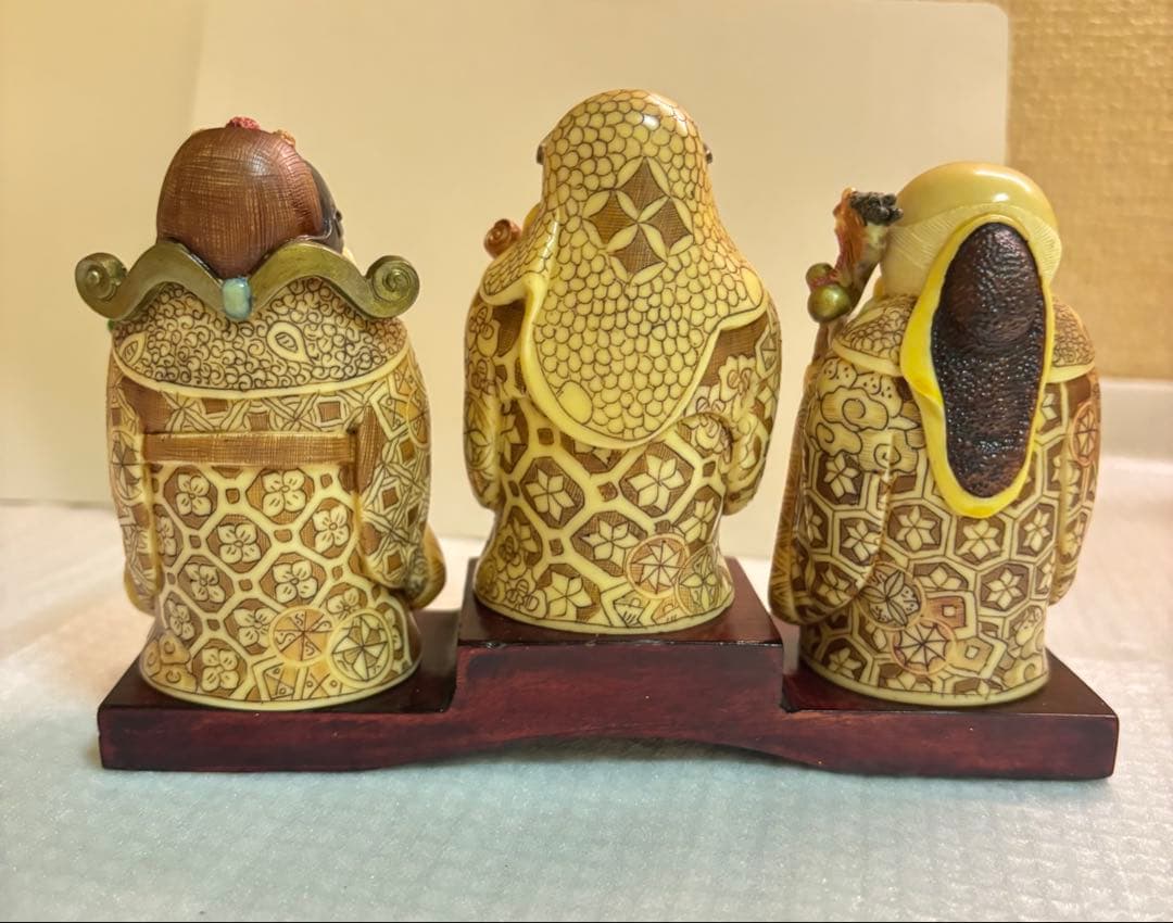福祿壽 アイボリージェイド石の彫刻品