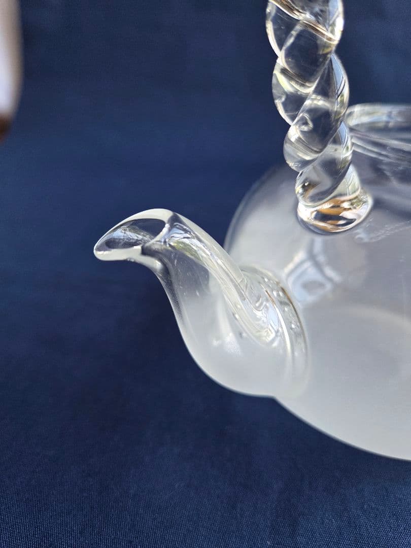 湯沸　義山　山下璃風作　未使用　ガラス　耐熱　湯沸かし