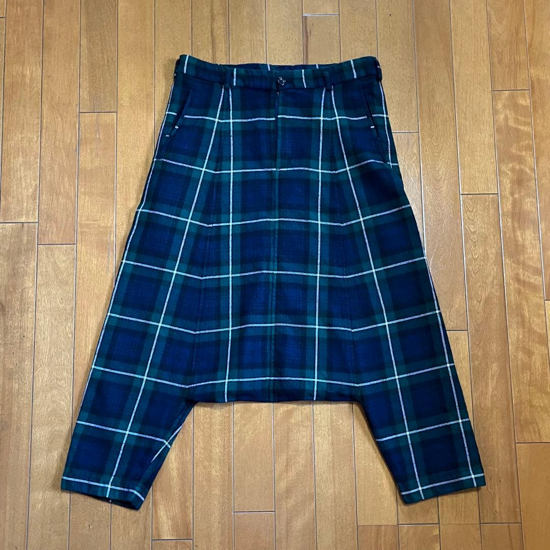 COMME des GARÇONS チェック柄サルエルパンツ