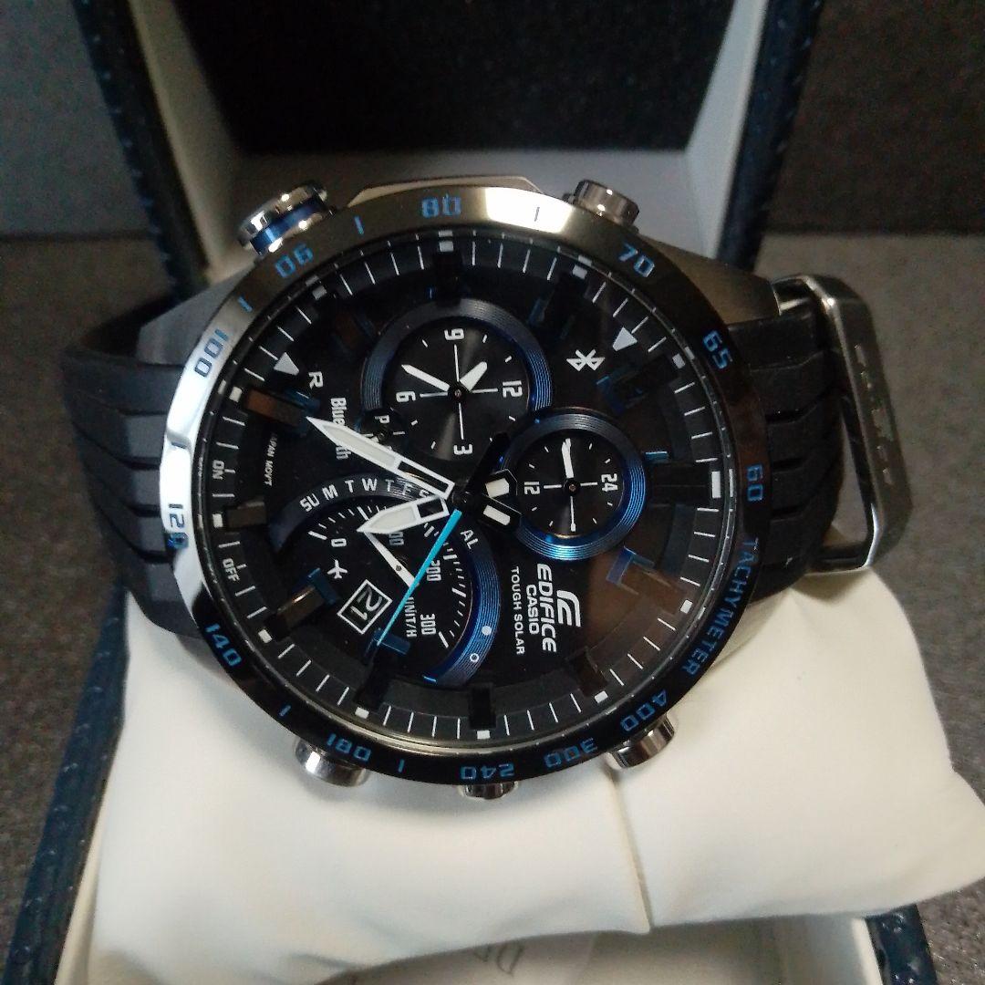 D*l様 EDIFICE EQB-S01XBR-1AJF ブラックラバーベルト