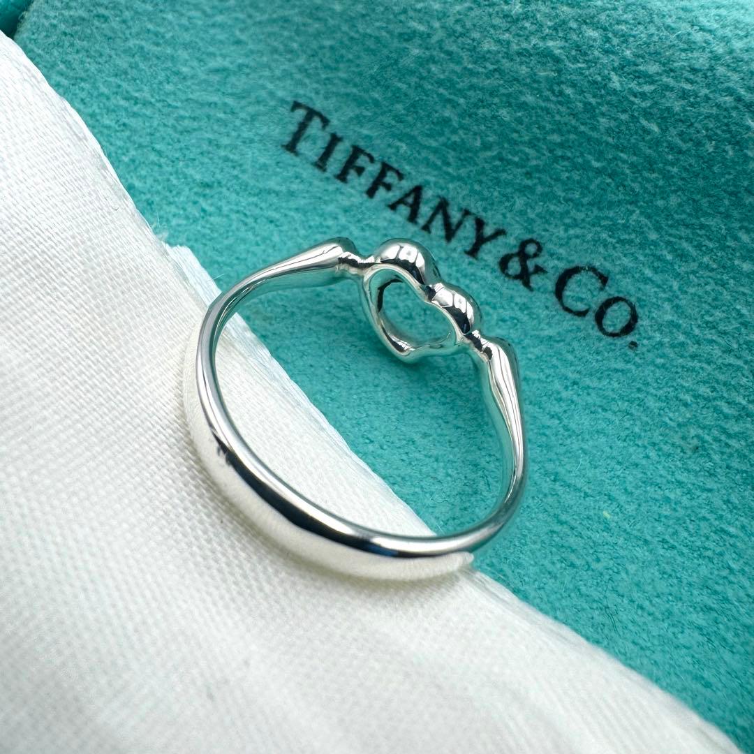 らいち【TIFFANY&Co】鏡面仕上げ　オープンハート リング　14号