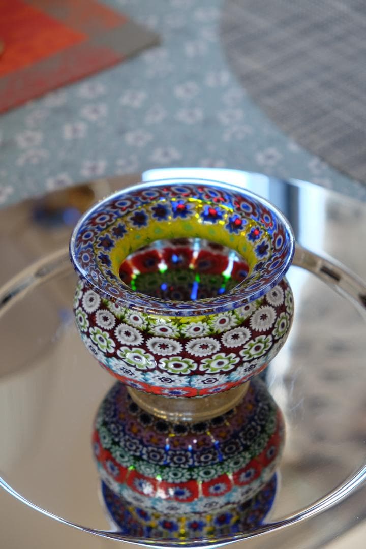 イタリア 民藝 ミルフィオリ 花瓶 検)ワイングラス 皿 江波冨士子 舩木倭帆