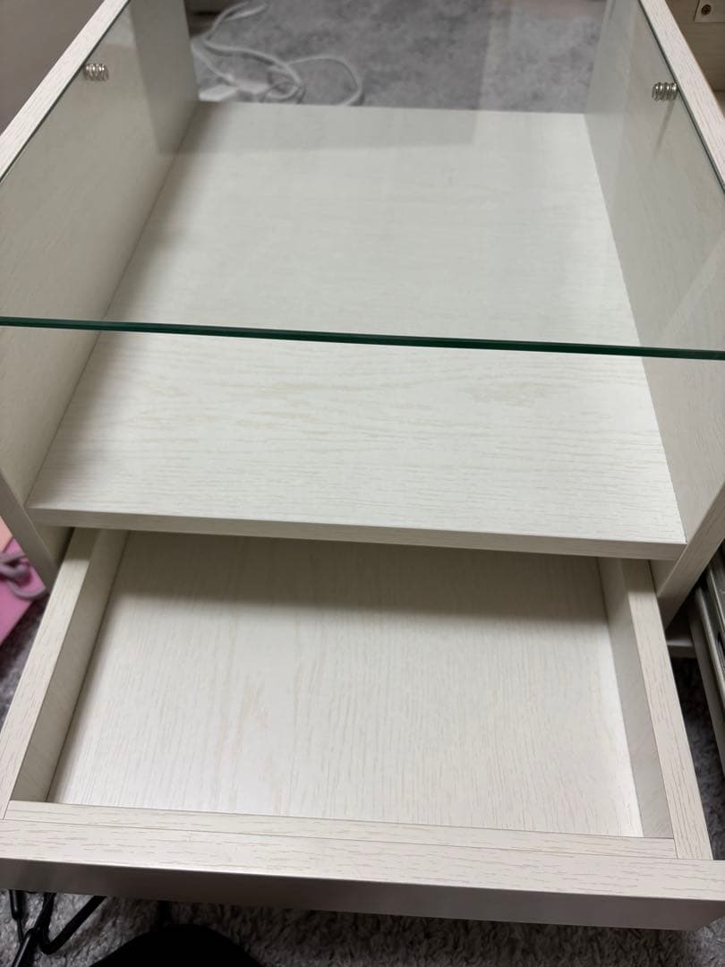 LOWYA ホワイト収納付き ドレッサーテーブル