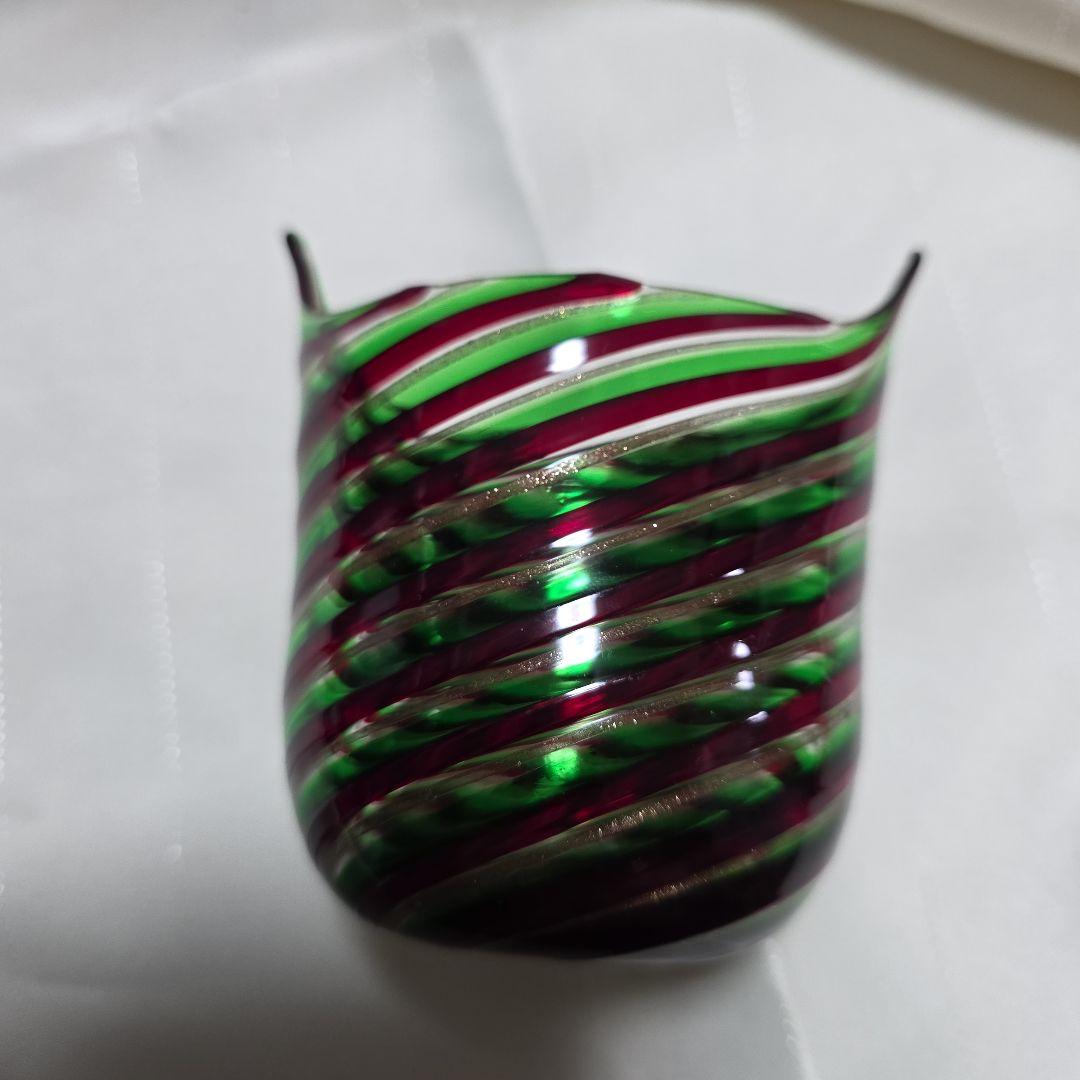 【希少】ムラーノグラス 金箔ライン入り