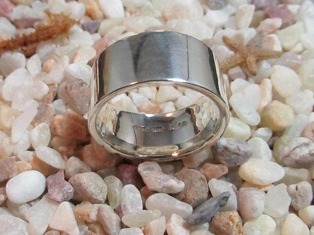 ■手作り■シルバー９５０特太平打ちリング２８.５号