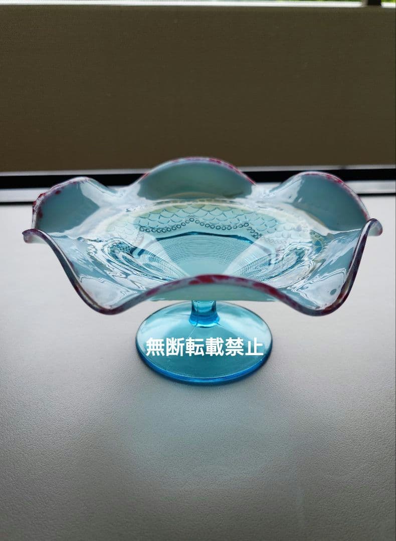 オールドフェントン　コンポート　レア　ガラス　FENTON