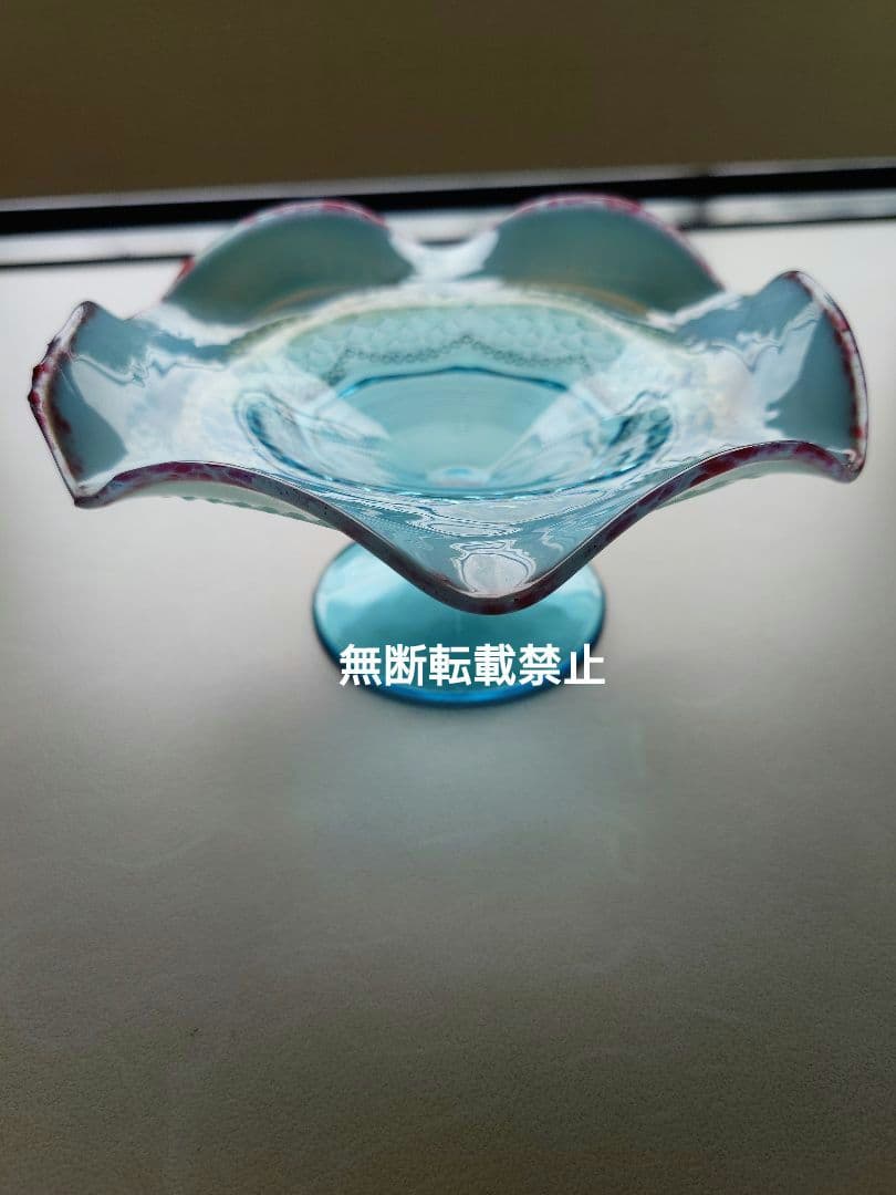 オールドフェントン　コンポート　レア　ガラス　FENTON