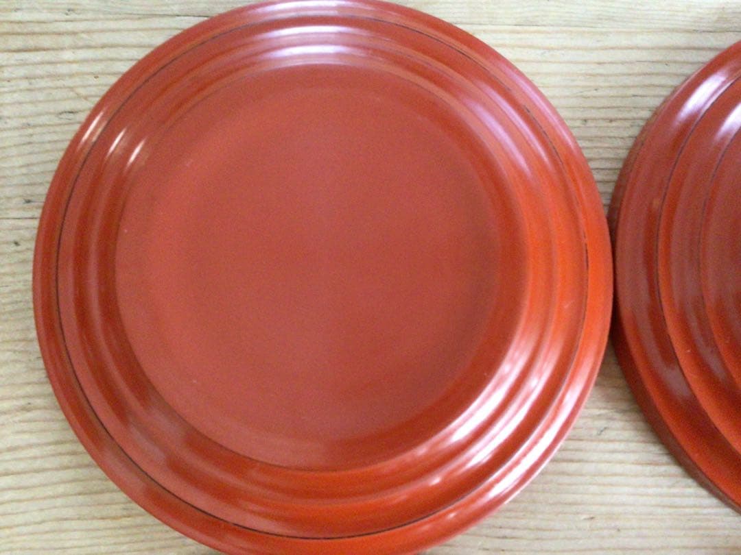 ⭕️⭕️【新品未使用品】越前塗 山中塗 会津塗茶托 漆器 平皿4枚セット⭕️⭕️