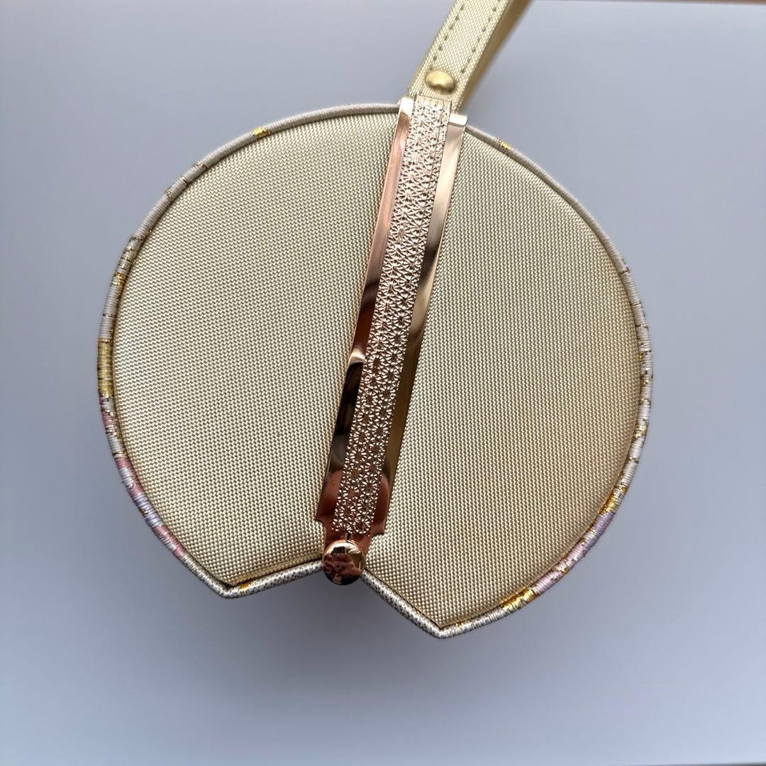 和装用草履&バッグ　ゴールド　花柄