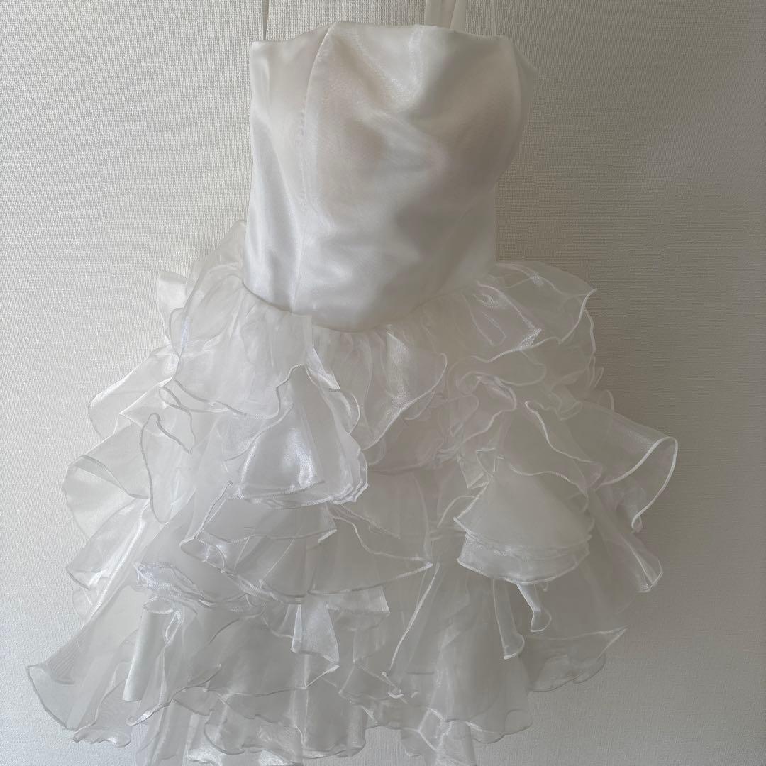 ホワイトミニウェディングドレス