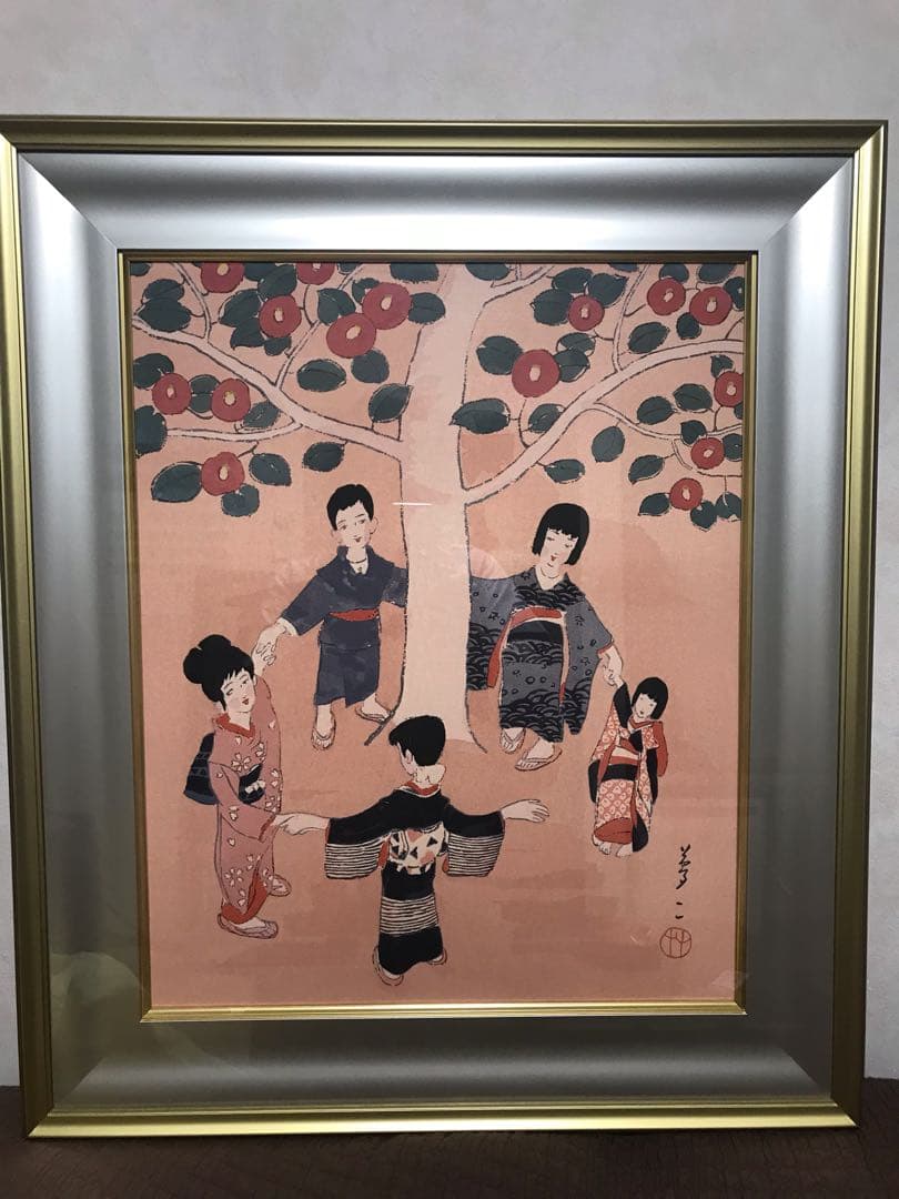 竹久夢二木版画「童子」