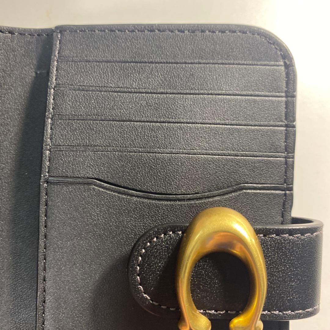 【新品】COACH タビー ウォレット 黒 レザー 二つ折り財布