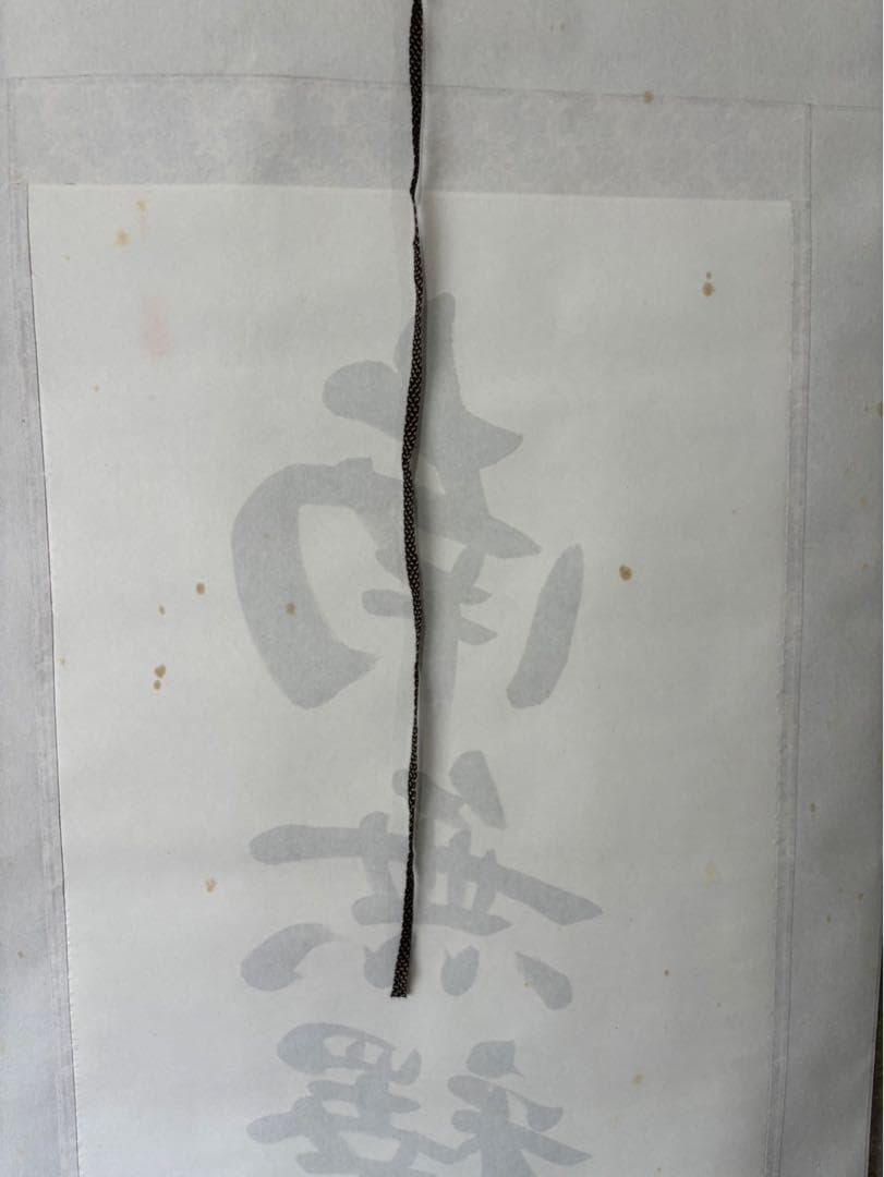 【 真作保証】掛軸 渡辺雅心『南無釈迦牟尼佛』仏書 紙本 肉筆 共箱付 掛け軸