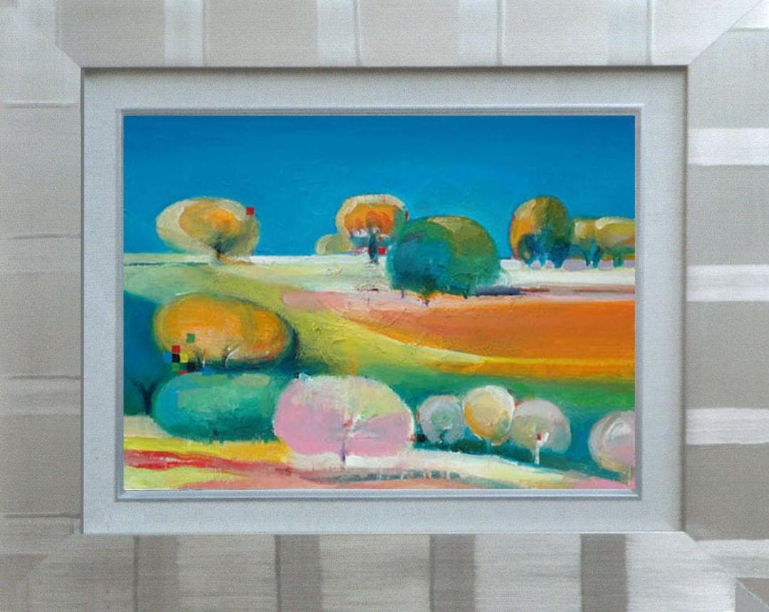 油絵 菅家令子 絵 絵画 インテリア uF6-110809 風景