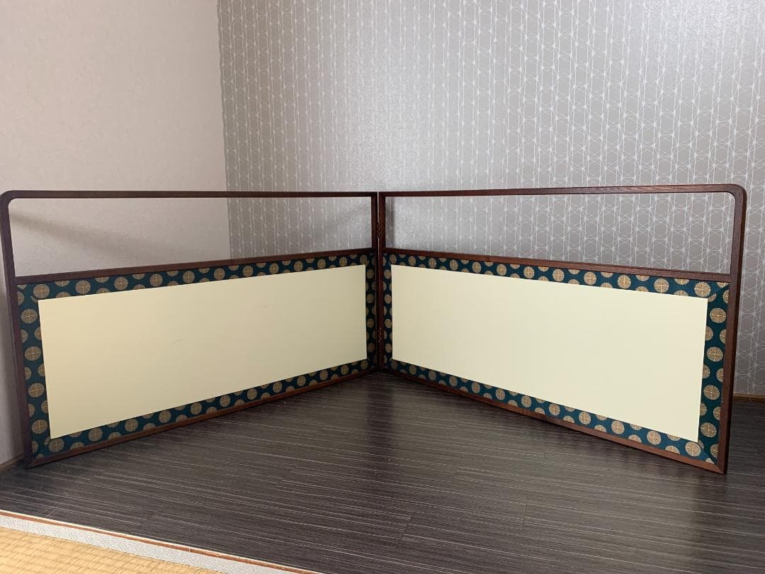 女桑縁 風炉先屏風 裏網代 上透し 腰風炉先 茶道具 江戸間 678