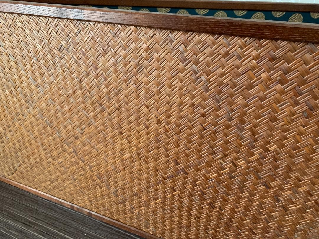 女桑縁 風炉先屏風 裏網代 上透し 腰風炉先 茶道具 江戸間 678