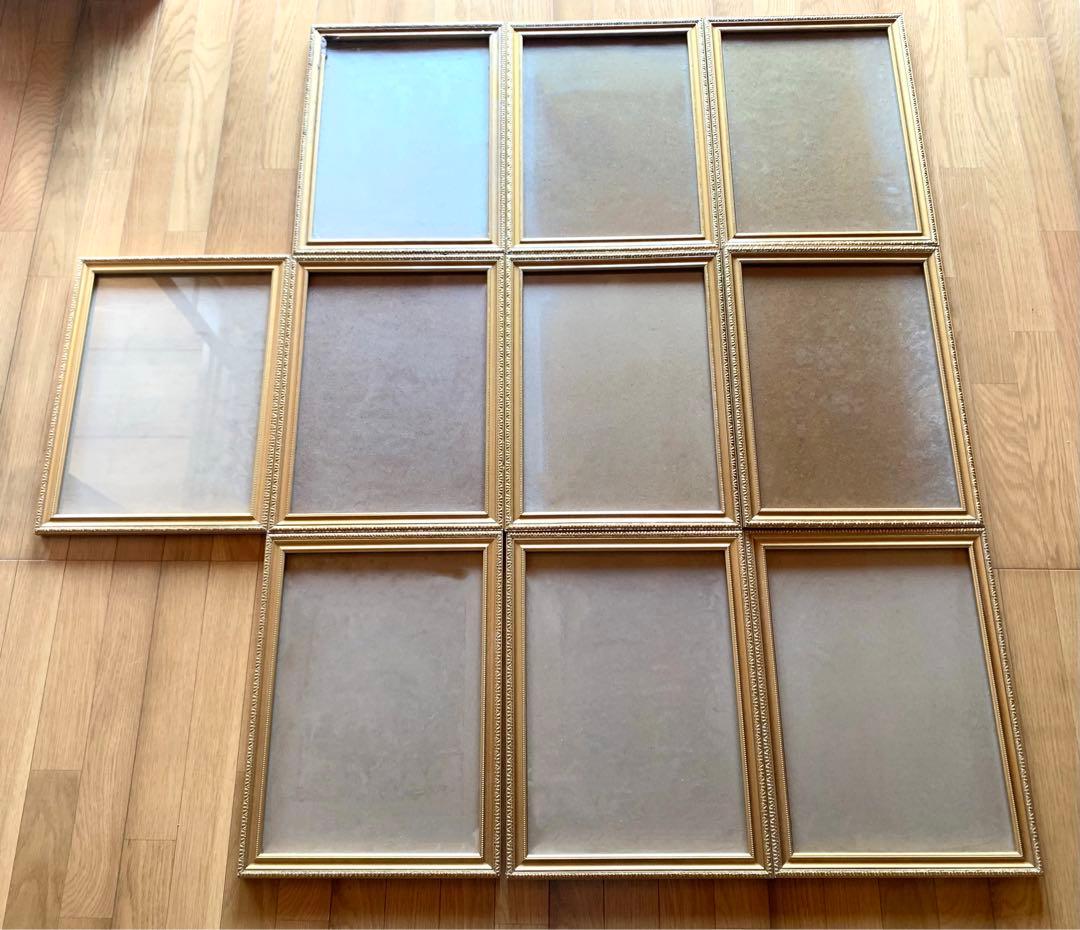 ◆額縁 金縁 まとめ売り10個 アンティークインテリア ゴールドゴージャス③
