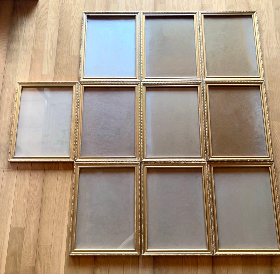 ◆額縁 金縁 まとめ売り10個 アンティークインテリア ゴールドゴージャス③