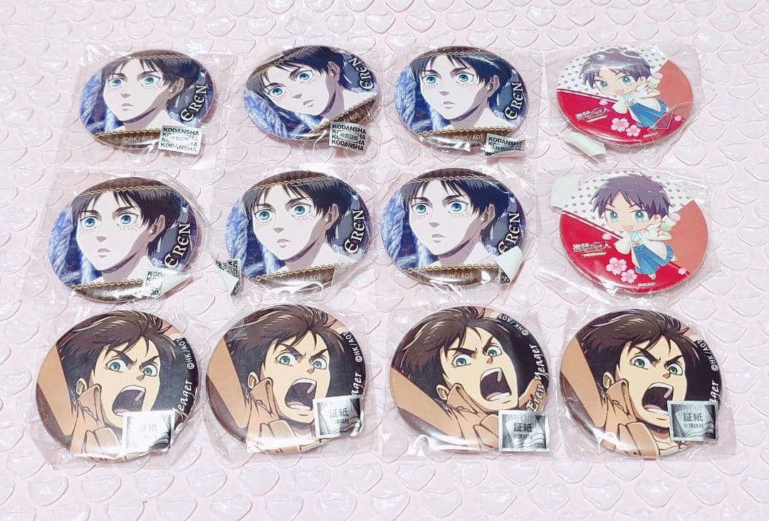 進撃の巨人 エレン イベント限定 缶バッジ attackontitan 纏め