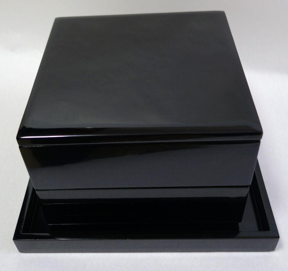 輪島塗 未使用 漆黒 二段重箱