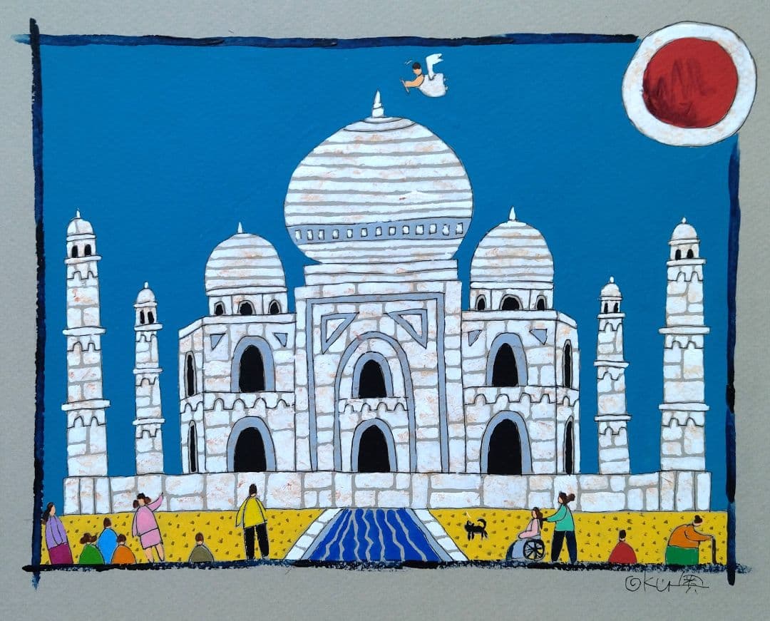 奥村ユズル　水彩画原画　イスタンブールのモスク