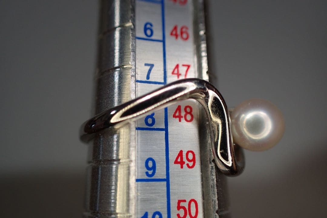 スカラベ アコヤ真珠 指輪 pt900 8号