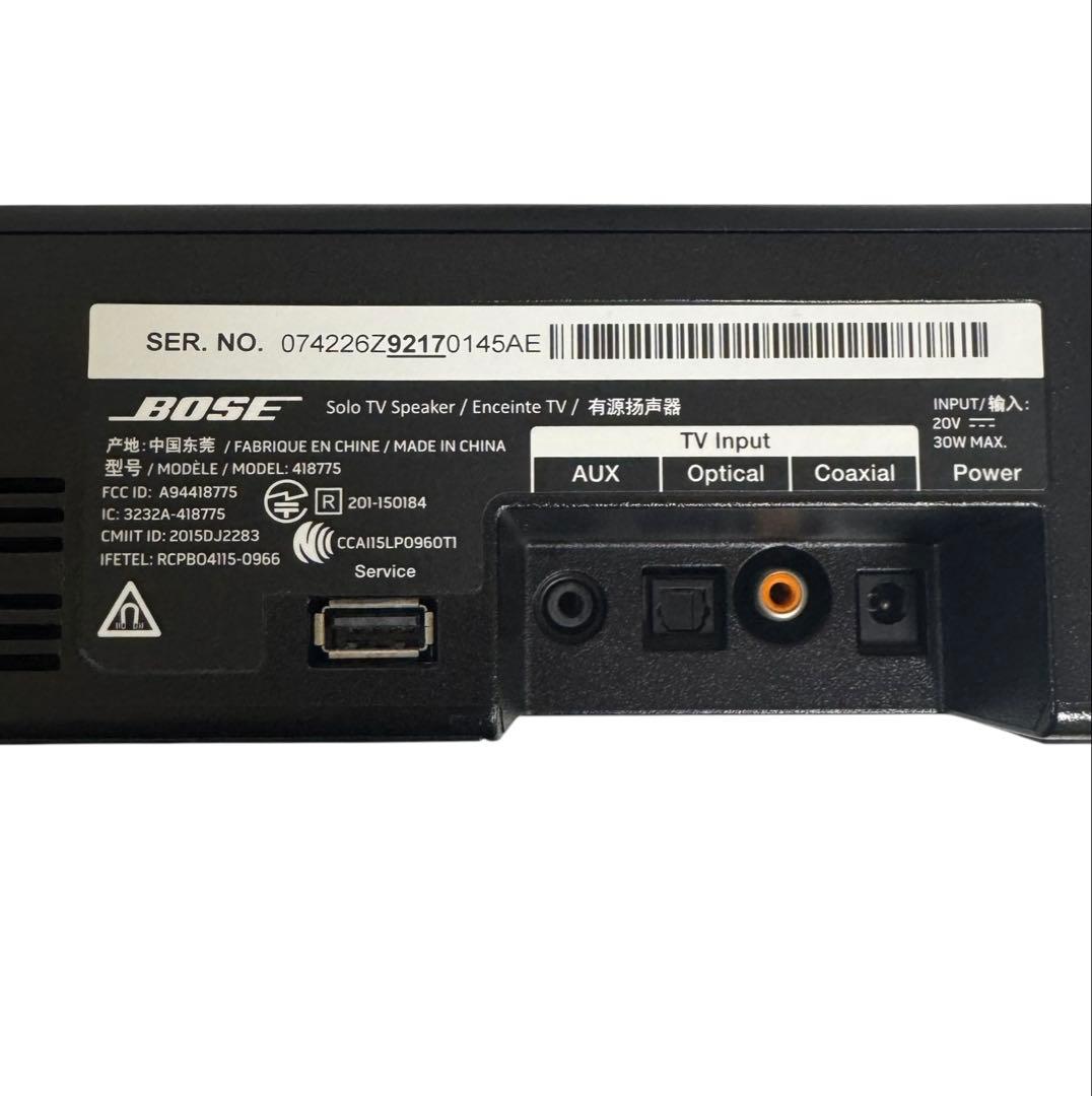 [美品] BOSE Solo TV Speaker　サウンドバー