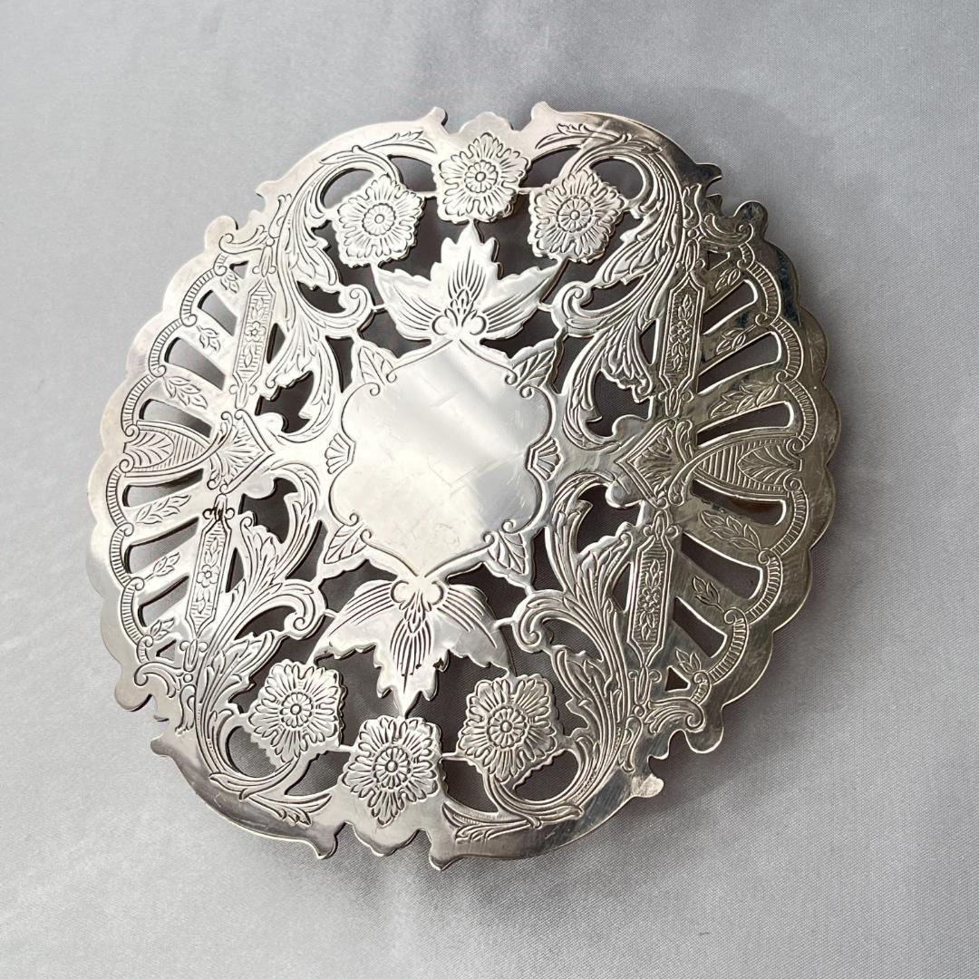 【透かし】 ティーセンター / ポットマット 【シルバープレート】