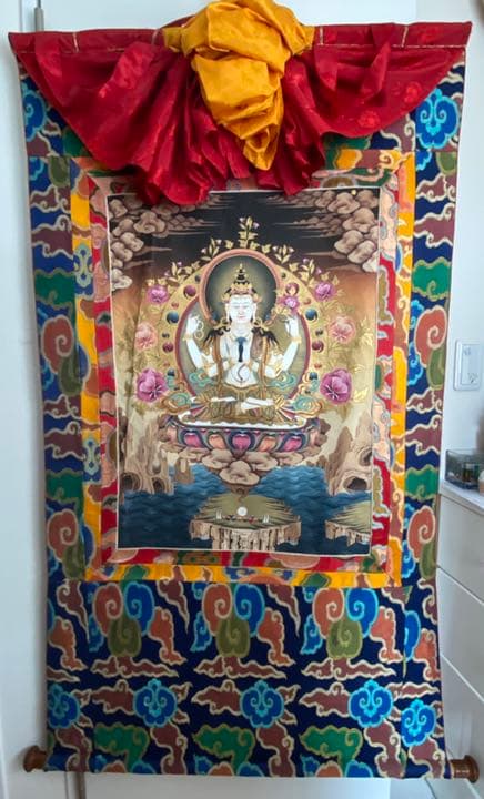 観音菩薩のタンカ、チベット