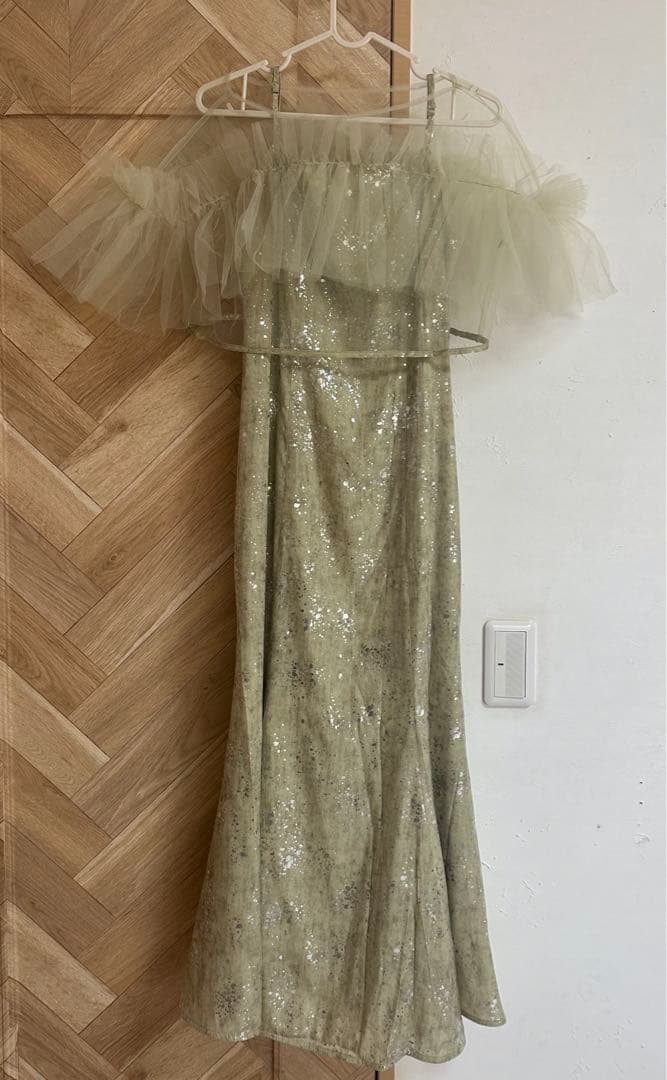 Leja チュールフリルボレロペイントマーメイドドレス　Sサイズ