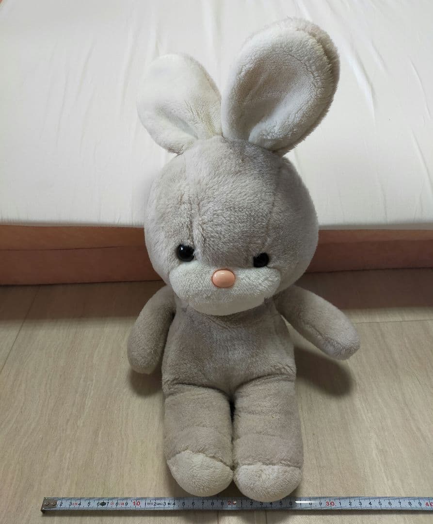 ぬいぐるみ　大　うさぎ　グレー　吉徳　昭和　レトロ　平成