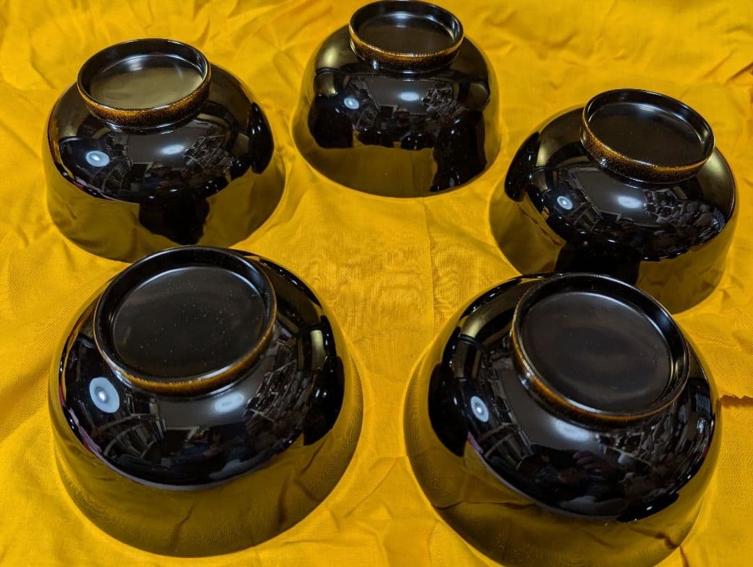 蒔絵お椀5客 東海道五十三次