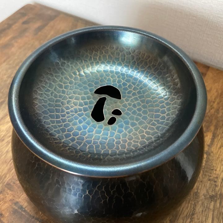 【未使用】玉川堂　銅製　建水　茶こぼし　共箱