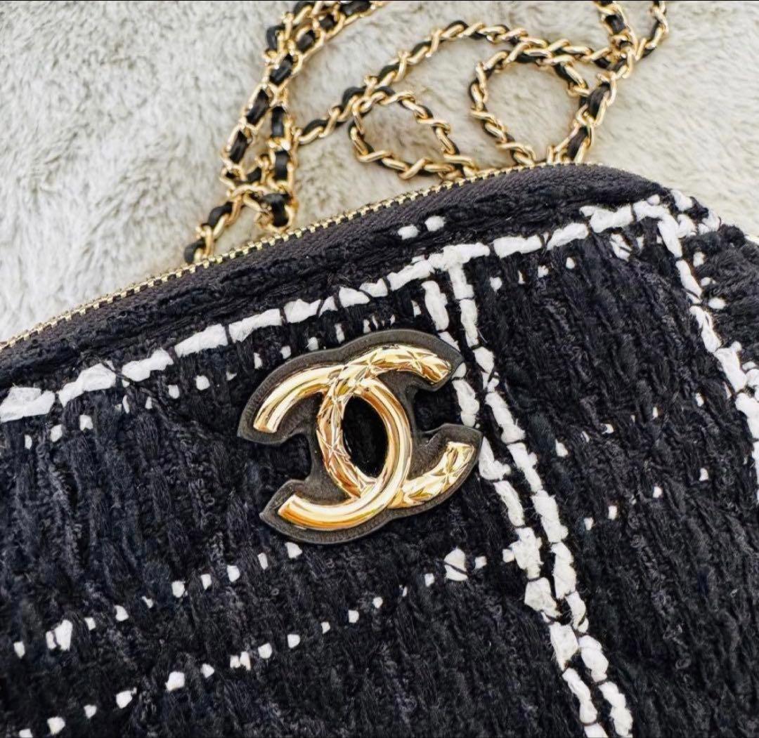 CHANEL ツイードチェックショルダーバッグ　非売品　ノベルティグッズ