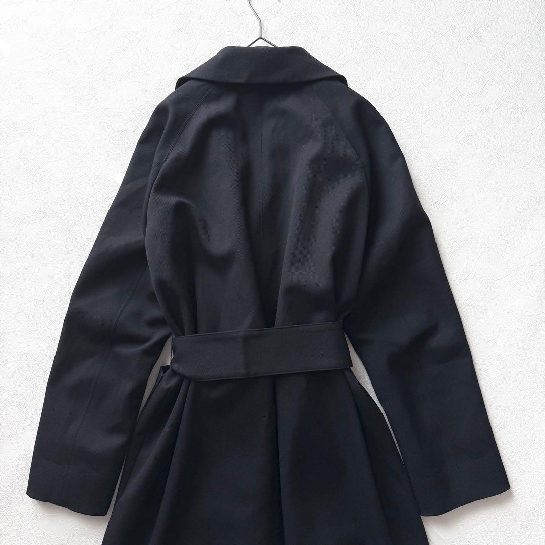 2398Z ほぼ新品ドレステリア ベルテッドコート ロング ウール 定価9.7万