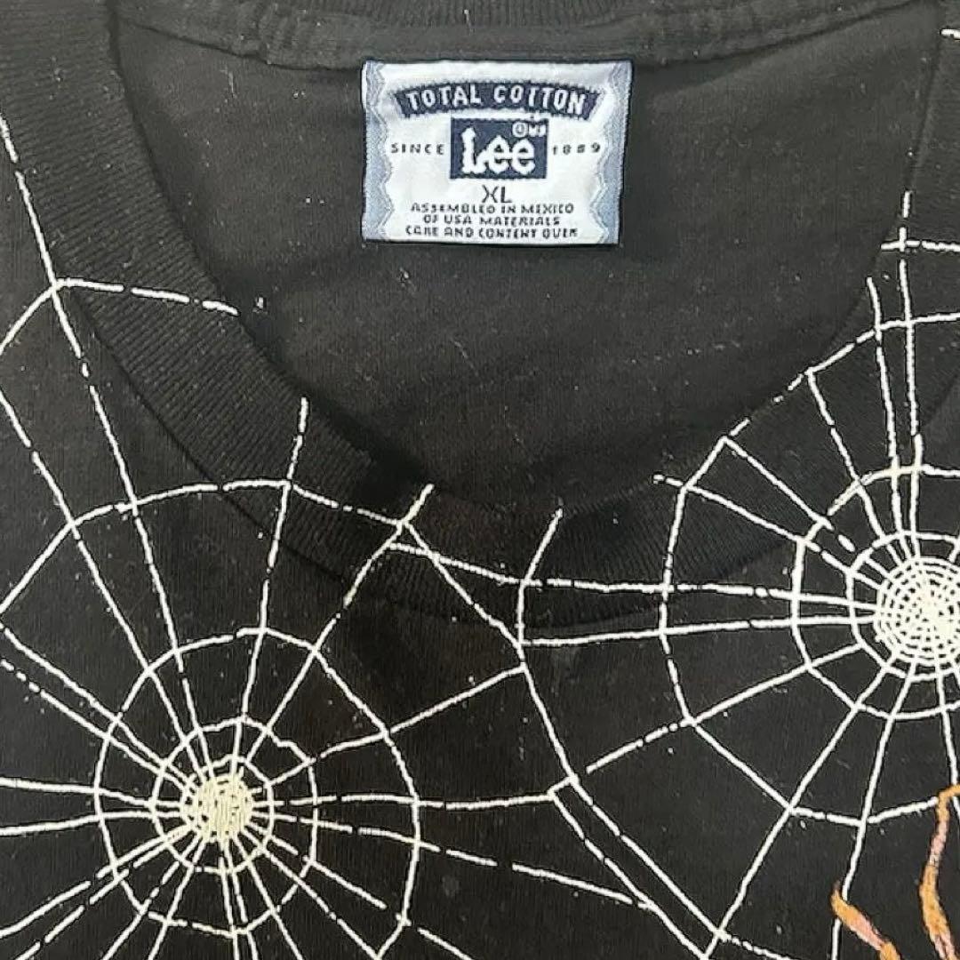 k*n様 80s~90s スパイダーウェブ 総柄Tシャツ Leeタグ XL パス