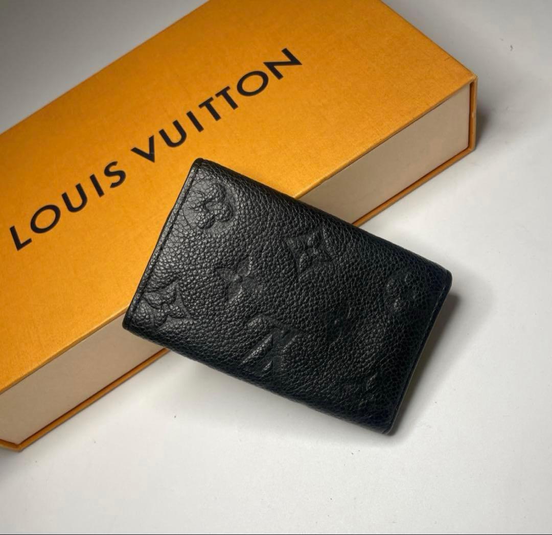LOUIS VUITTON ブラック レザー キーケース　6月30日まで！！