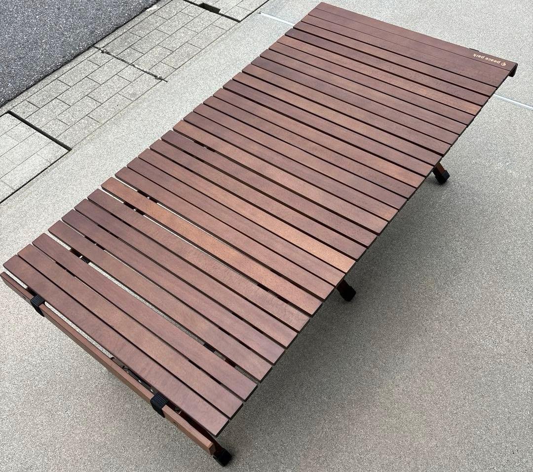 ピースパーク フォールディング ウッドテーブルラージ アウトドア