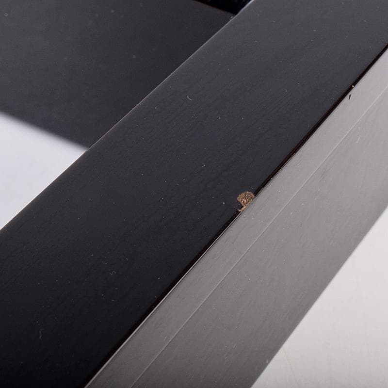 茶道具　輪島塗　若島孝雄作　真塗　炉縁　共箱　V　8428A