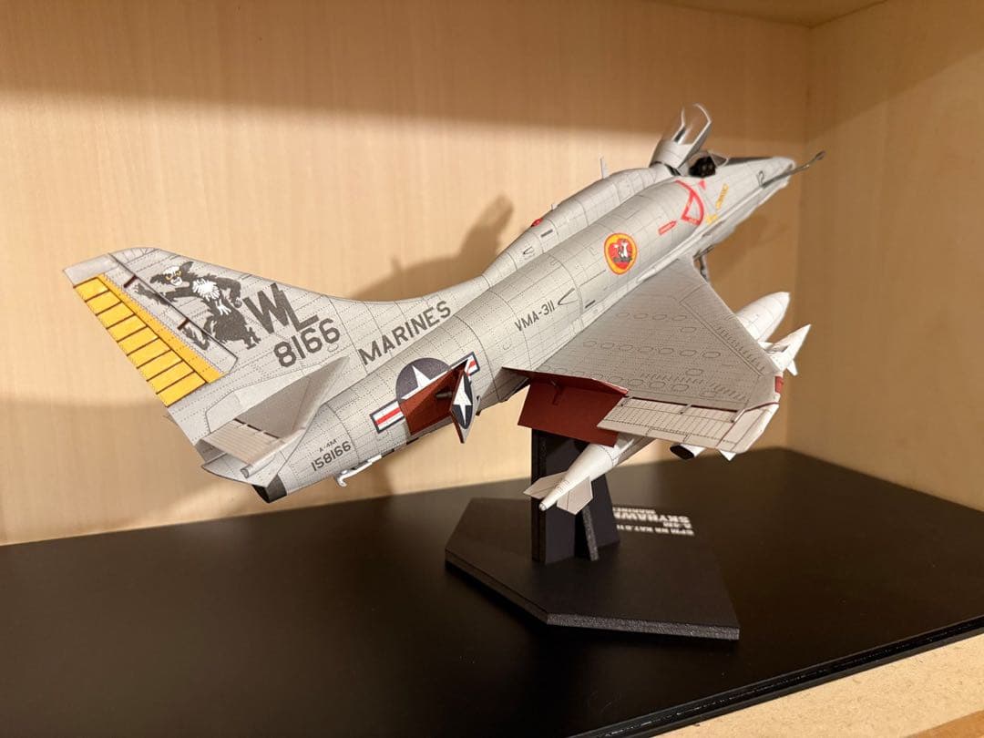「ヌイダタカシの動画」製作GPM A4M SKYHAWK ペーパークラフト完成品
