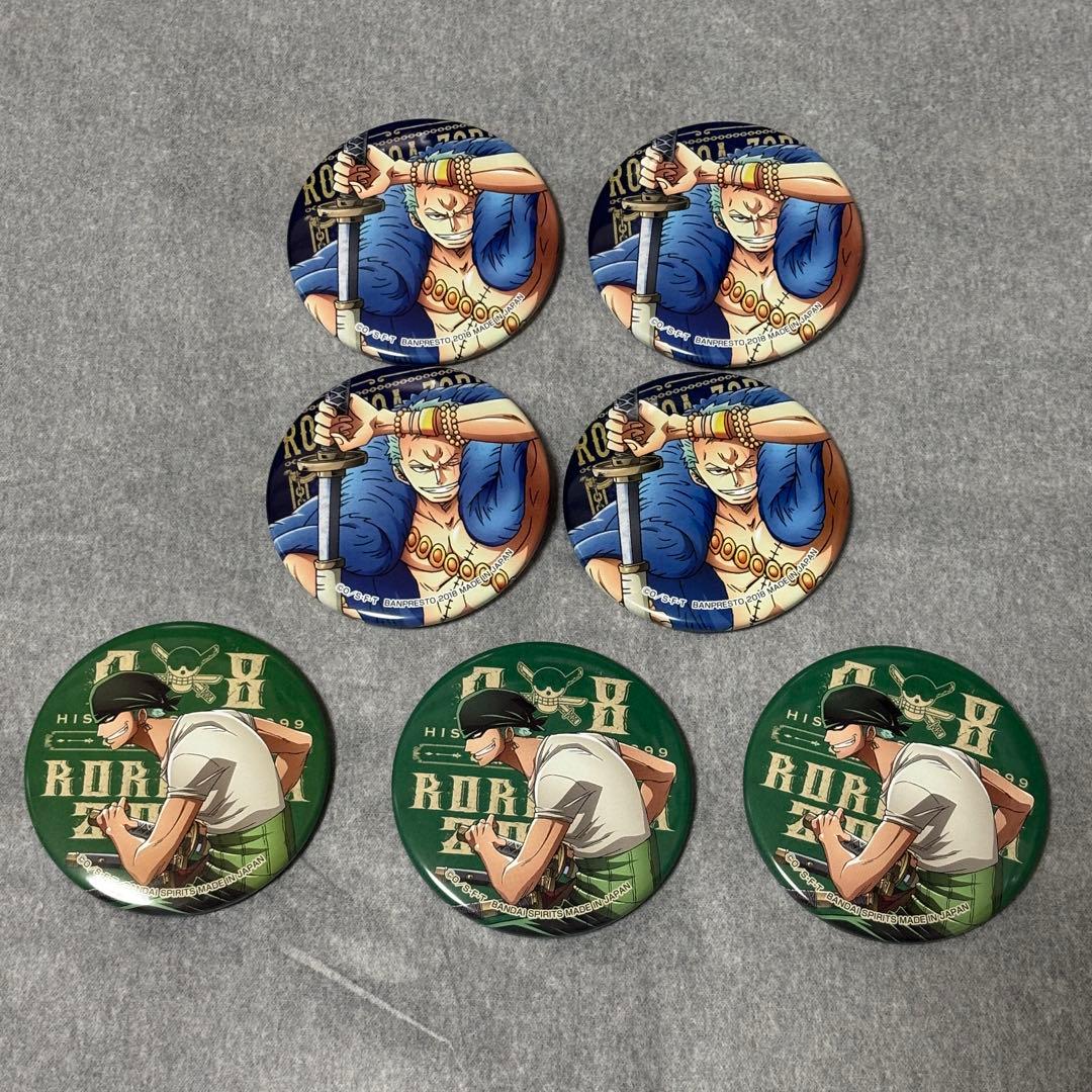 ONEPIECE 20周年 とるパカ缶バッジ ゾロ 7点セット
