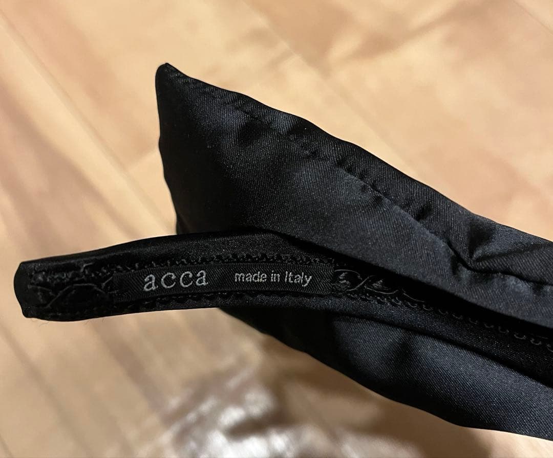 acca ブラックスカーフヘアバンド　スタッズつき