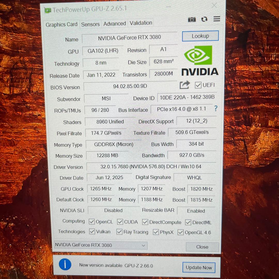 グラフィックボード・グラボ・ビデオカード RTX 3080 12GB LHR MSI GAMING TRIO Z