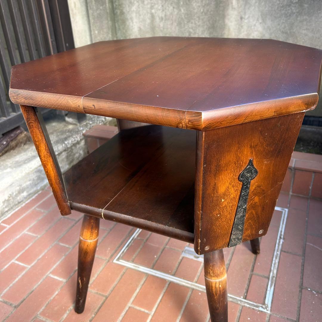 飛騨産業 キツツキマーク octagon table カフェテーブル