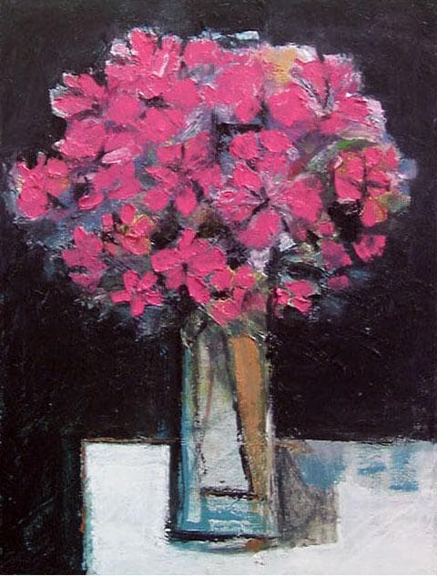 油絵 菅家令子 絵 絵画 インテリア uF6-113602 花