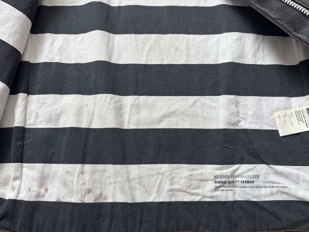 NEIGHBORHOOD 121CCNH-JKM01 W.D レザー 牛革　M