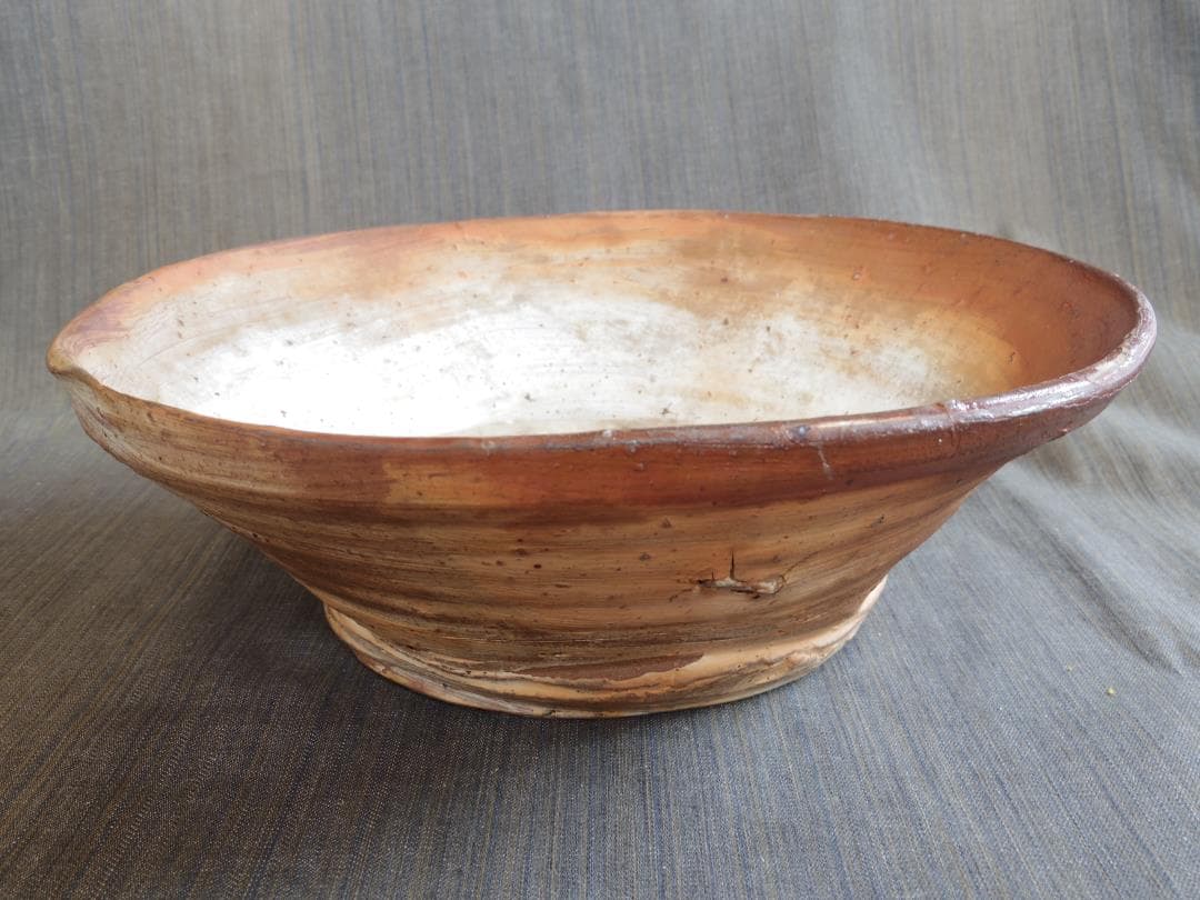 希少作★ジェフ・シャピロ【師：伊勢崎淳】粉引き大鉢《29ｃｍ》