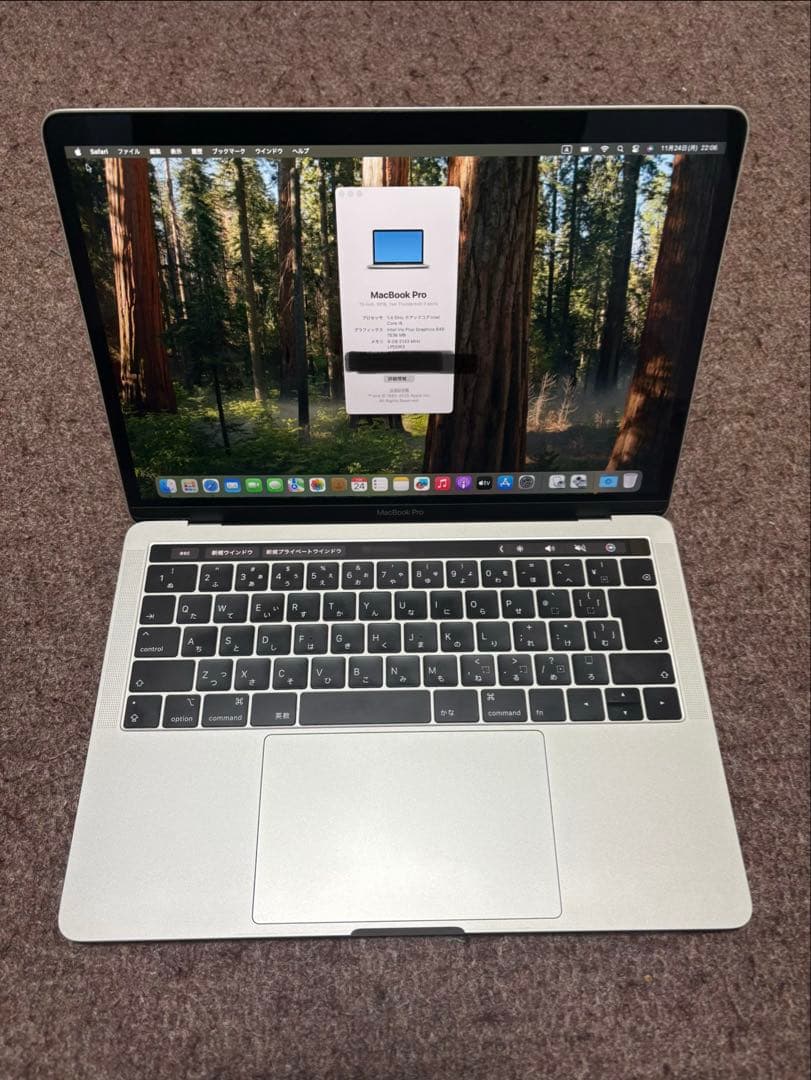MacBook本体 MacBookPro2019/corei5/8GB/256GB