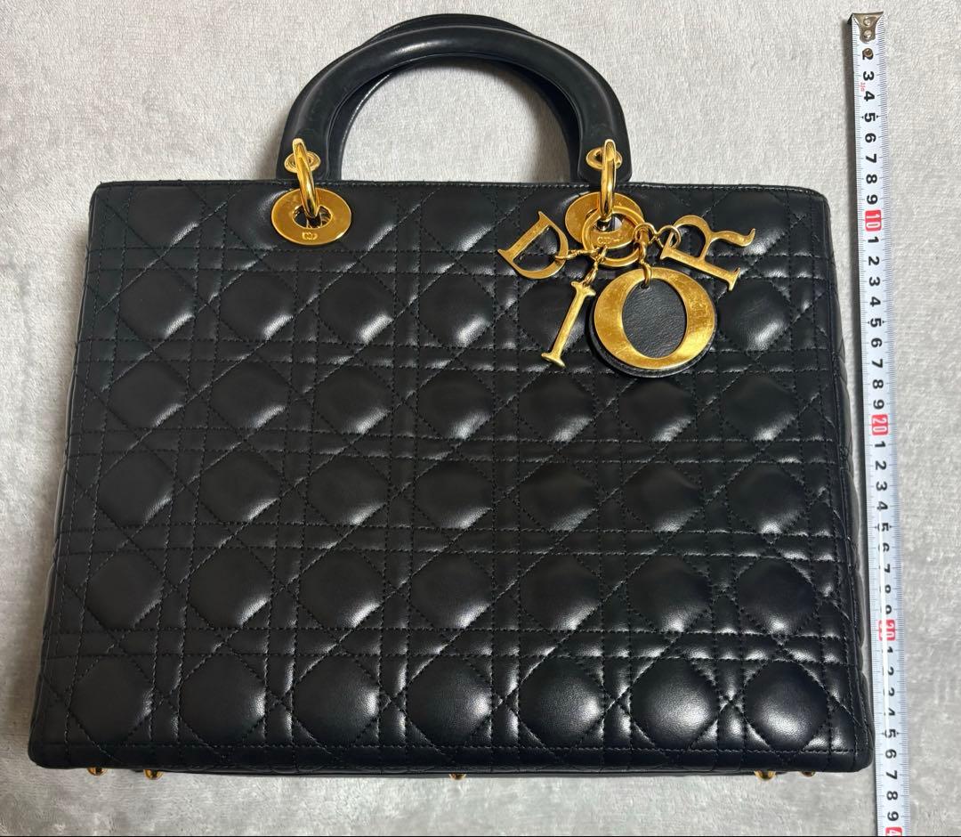 ChristianDior Paris 黒 レザーハンドバッグ